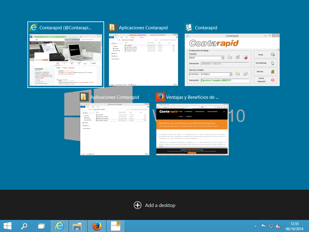 Vista de tareas en Windows 10