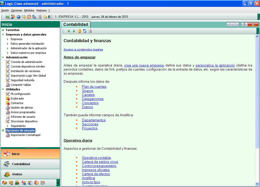 enlace contable entre Contarapid y Sage Logic Class